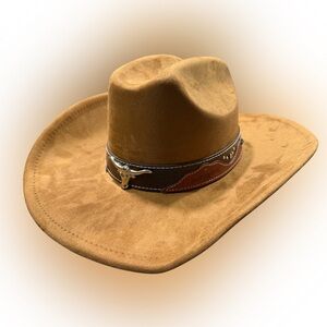 Brown Silver Longhorn Band Hat